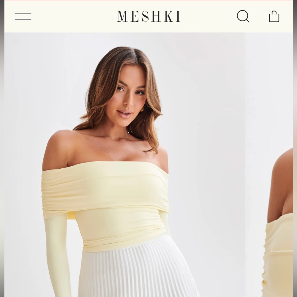 Meshki off shoulder long sleeve top
